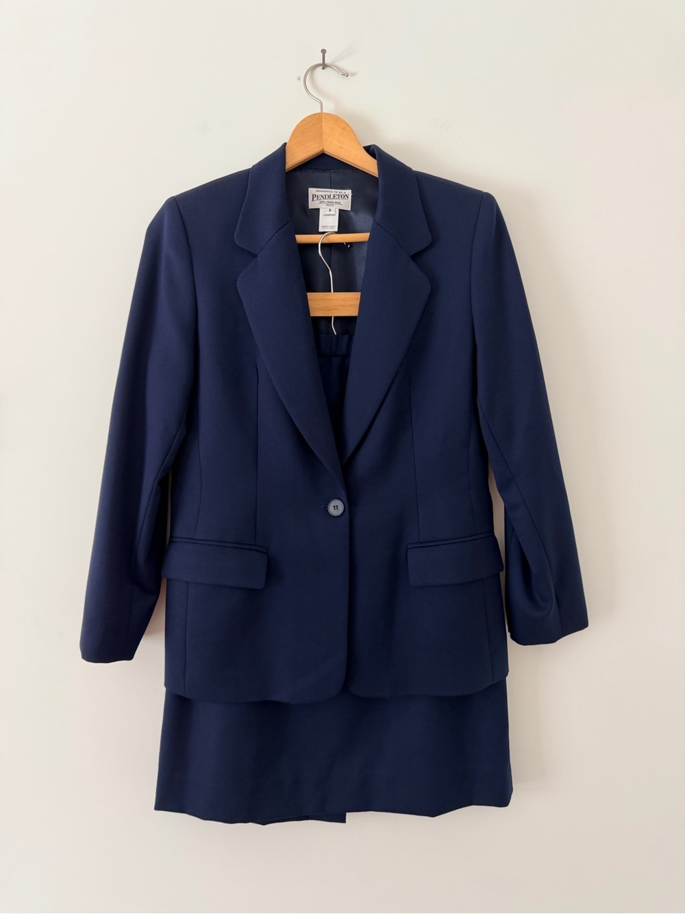 Pendleton Women's Navy Blazer and Skirt Set